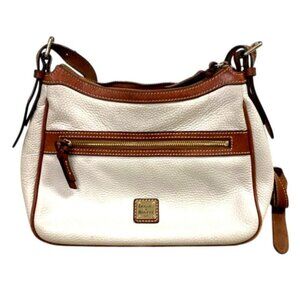 Dooney & Bourke Pebble Leather Crossbody Bag With Adjustable Strap & Zipper Pock
